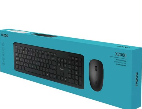 Комплект Клавиатура + Мышь, Rapoo, NX2000, USB, 1600 dpi, 1.5 м