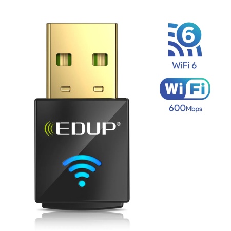 Wi-Fi адаптер EDUP EP-AX600, WiFi6, USB, 600 Мбит/с