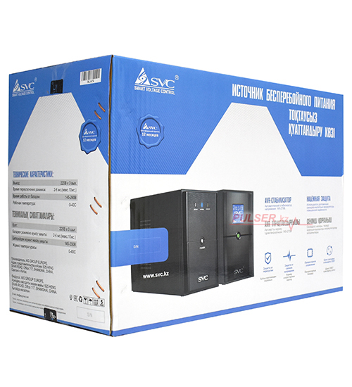 Источник бесперебойного питания SVC V-1500-L-LCD (БУ) - 1500VA/LCD