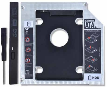 Оптибэй, переходник SSD (SATA) в привод, 12.7мм