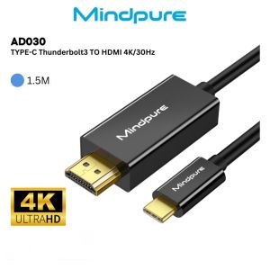 Кабель TypeC M - HDMI M 'Mindpure' AD030, LX10367, 1.5 м, 4K
