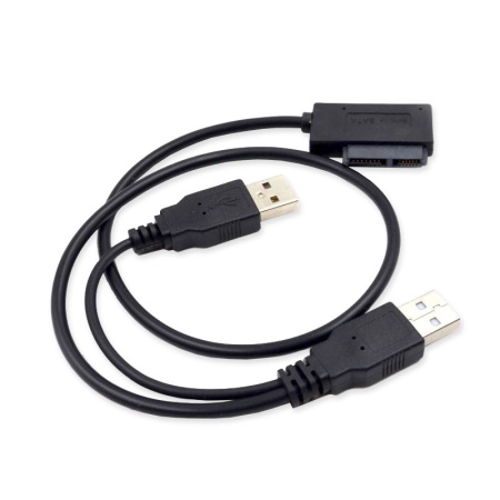 Адаптер Slimline SATA в 2USB AM, 40см