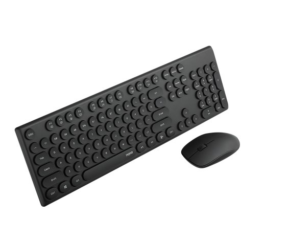 Комплект Клавиатура + Мышь, Rapoo, NX2000, USB, 1600 dpi, 1.5 м