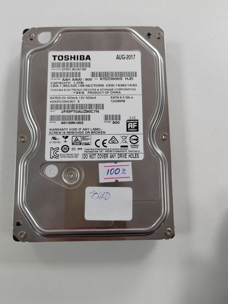 Жесткий диск HDD 1000Gb 3.5", SATA III (Б/У)