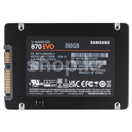SSD накопитель 500 Gb Samsung 870 EVO, 2.5, SATA 3