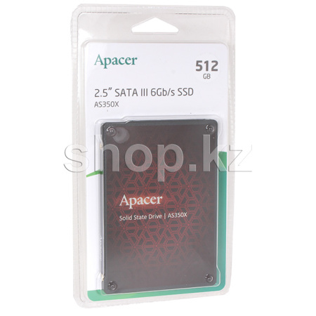 SSD накопитель Apacer AS350X 512 ГБ, 2.5", SATA III