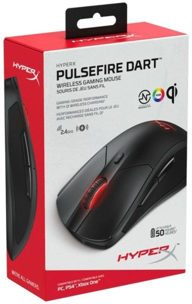 Мышь Kingston HyperX Pulsefire Dart (БУ) - Wireless 2.4GHz/Bluetooth/16.000 DPI/RGB/Qi Charging