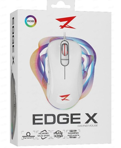 Игровая проводная мышь Zet Gaming Edge X белый (Б/У)