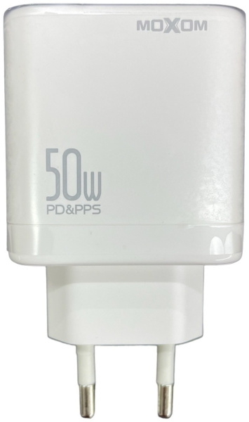 Блок питания MOXOM MX-HC102 PD, 2xType-C, 50W Super Si Fast Charger