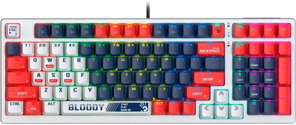 Клавиатура Bloody S98 (БУ) - Mechanical/RGB/BLMS Red Switch/USB/98 Keys