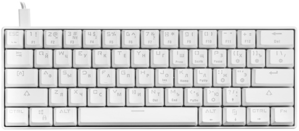 Проводная клавиатура DEXP Tanto RGB (БУ) - Mechanical/TKL/RGB/USB/White