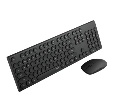 Комплект Клавиатура + Мышь, Rapoo, NX2000, USB, 1600 dpi, 1.5 м