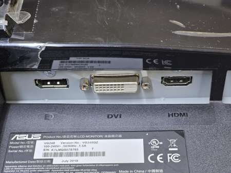 Монитор Asus VG248 (Б/У) - 24 FHD 144Hz, 1ms, TN, HDMI, DP, DVI