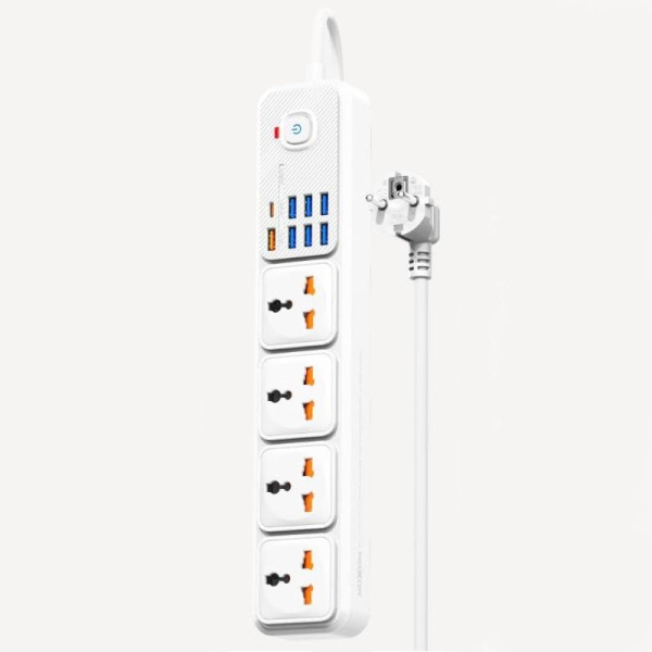 Сетевой фильтр Moxom MX-ST16 2 м White/Black