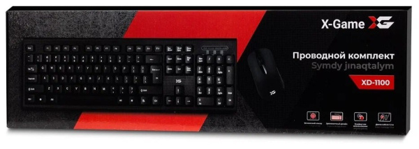 Комплект Клавиатура + Мышь, XG XD-1100OUB, USB, 1600 dpi, 1.3 м