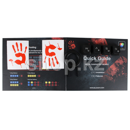 Комплект A4Tech Bloody B2500 Black: игровая клавиатура и мышь