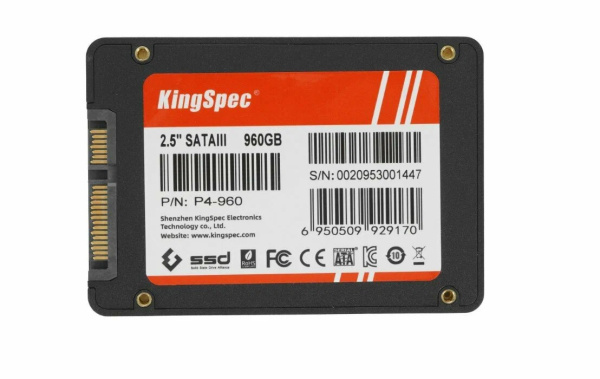 SSD накопитель KINGSPEC P4-960 (Б/У)  960 GB , 2.5", SATA III