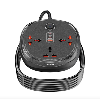 Сетевой фильтр MOXOM, 2500W, MX-ST28, 3м