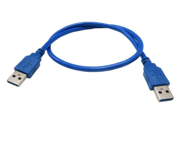 Кабель USB AM - USB AM интерф 0.6м, голубой