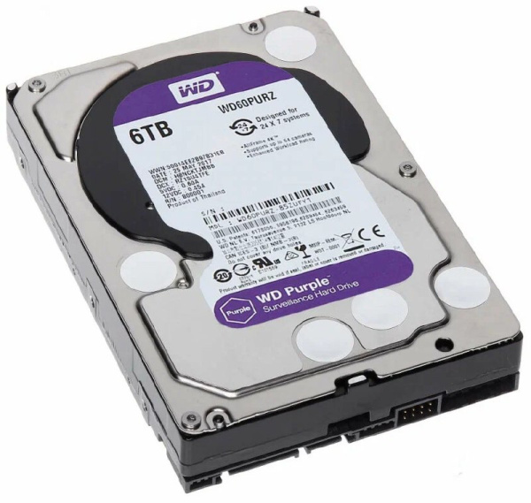 HDD Western Digital WD Purple WD60PURZ (БУ) - 6TB/3.5"/SATA III